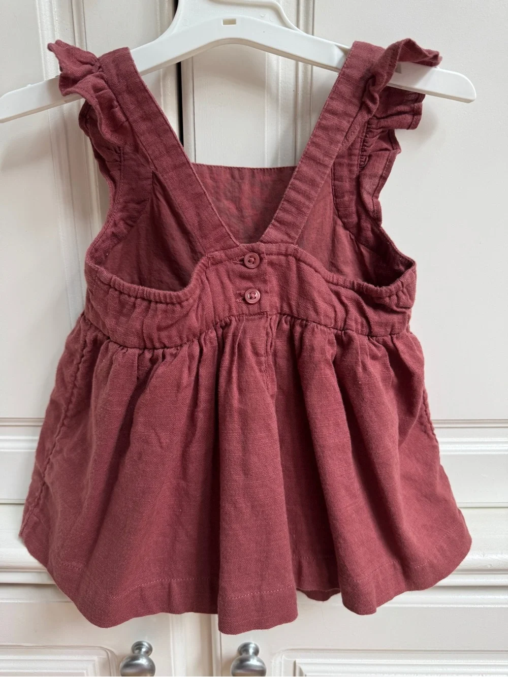 Gap Rust Swing Top White Embroidered Detail 4T